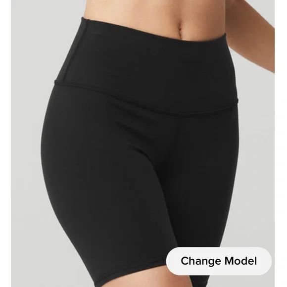 ALO Yoga | Shorts | Alo 7 Hiwaist Biker Shorts Xs Black | Poshmark